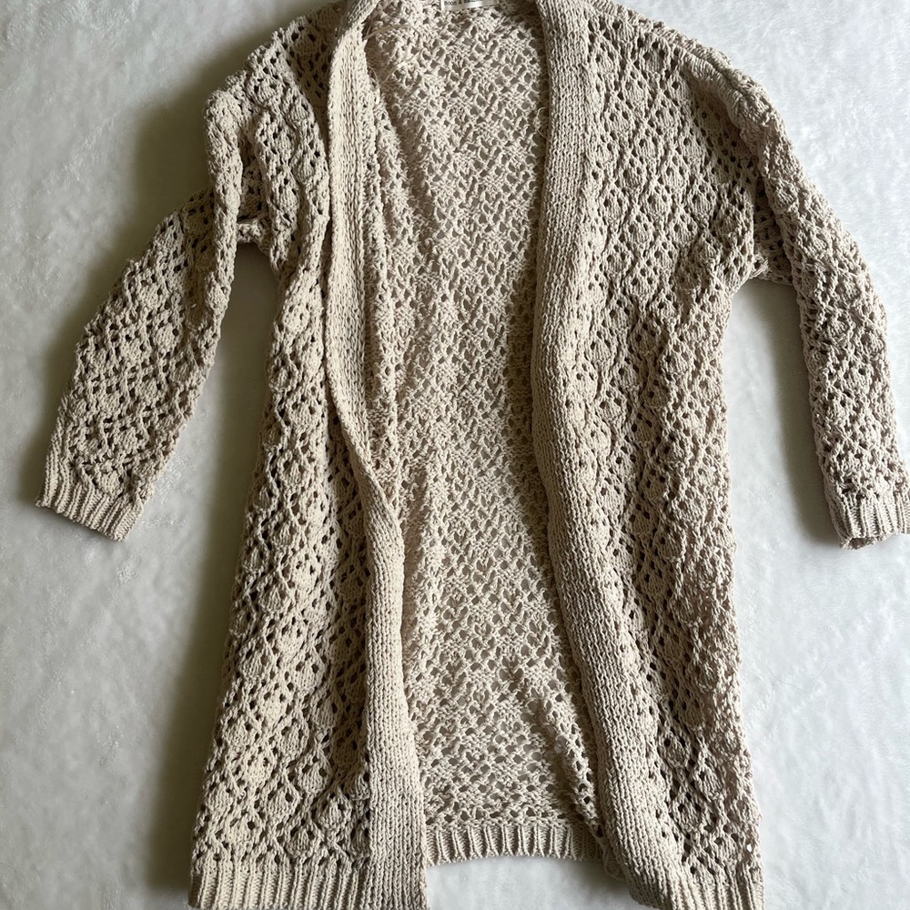 moon & madison Cream Chunky Knit Cardigan